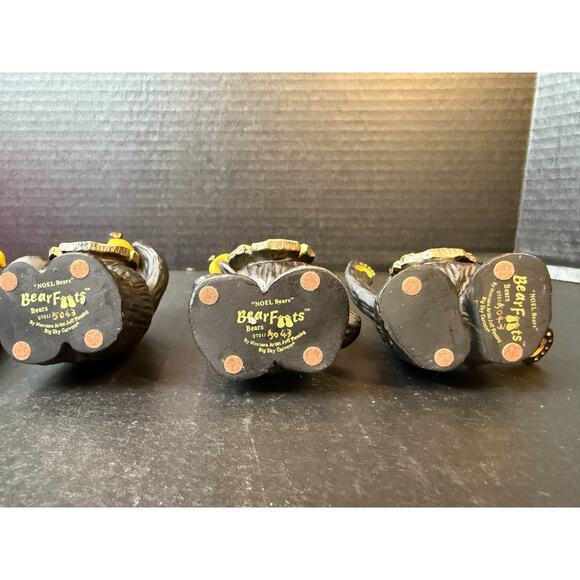 Bearfoots "Noel Bears" Jeff Fleming Big Sky Carvers Christmas Figurines -NO BOX - Picture 6 of 11